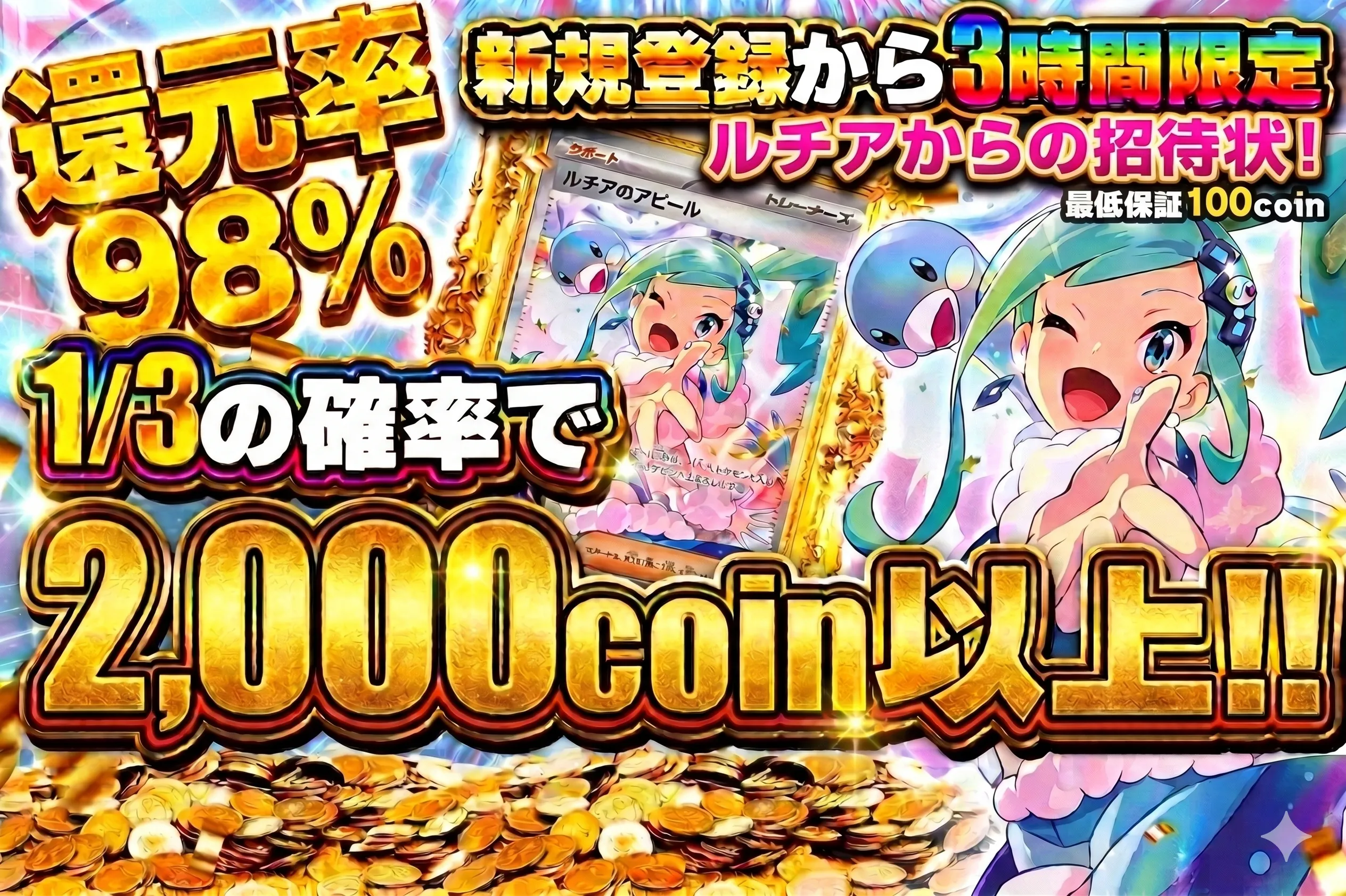 1/3で2000コイン　ルチアからの招待状