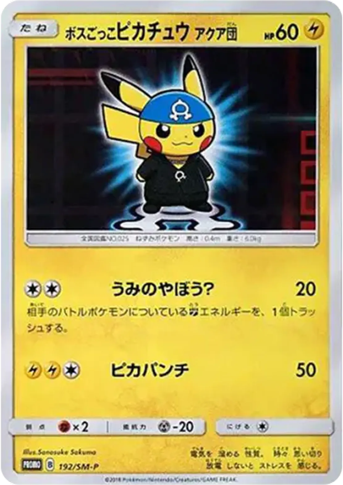 ボスごっこピカチュウ アクア団